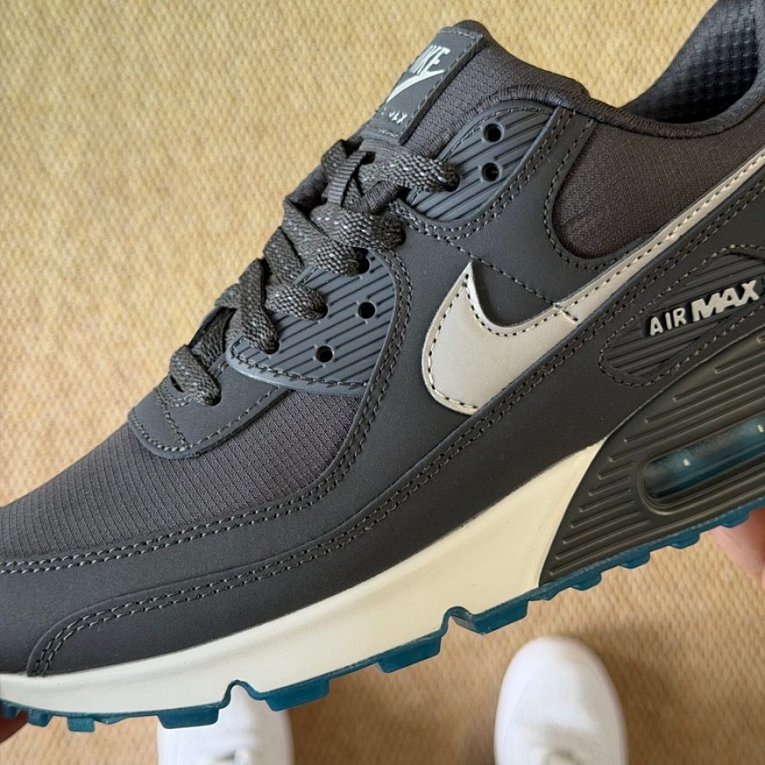 Nike Air Max 90 Black Iron Grey White Photo Blue Men's Lifestyle Sneakers Shoes DQ8974-001