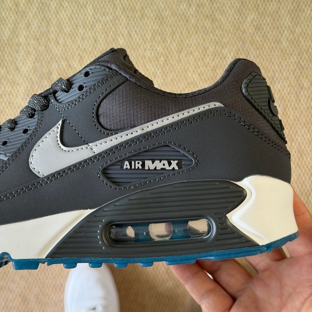 Nike Air Max 90 Black Iron Grey White Photo Blue Men's Lifestyle Sneakers Shoes DQ8974-001