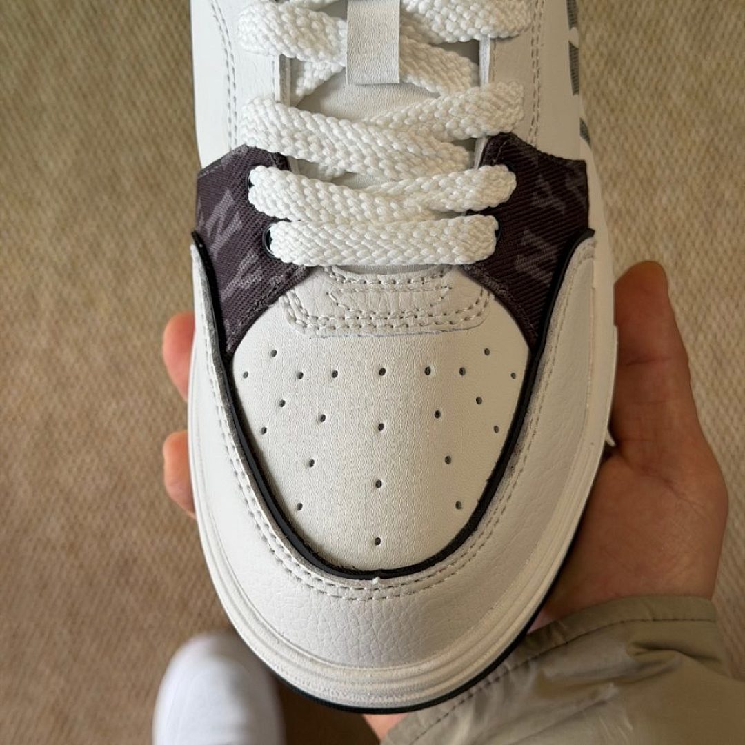 MLB New York Yankees Playball Origin Monogram Chunky Low Sneakers White Dark Brown 3ASXCAA2N-50BGS