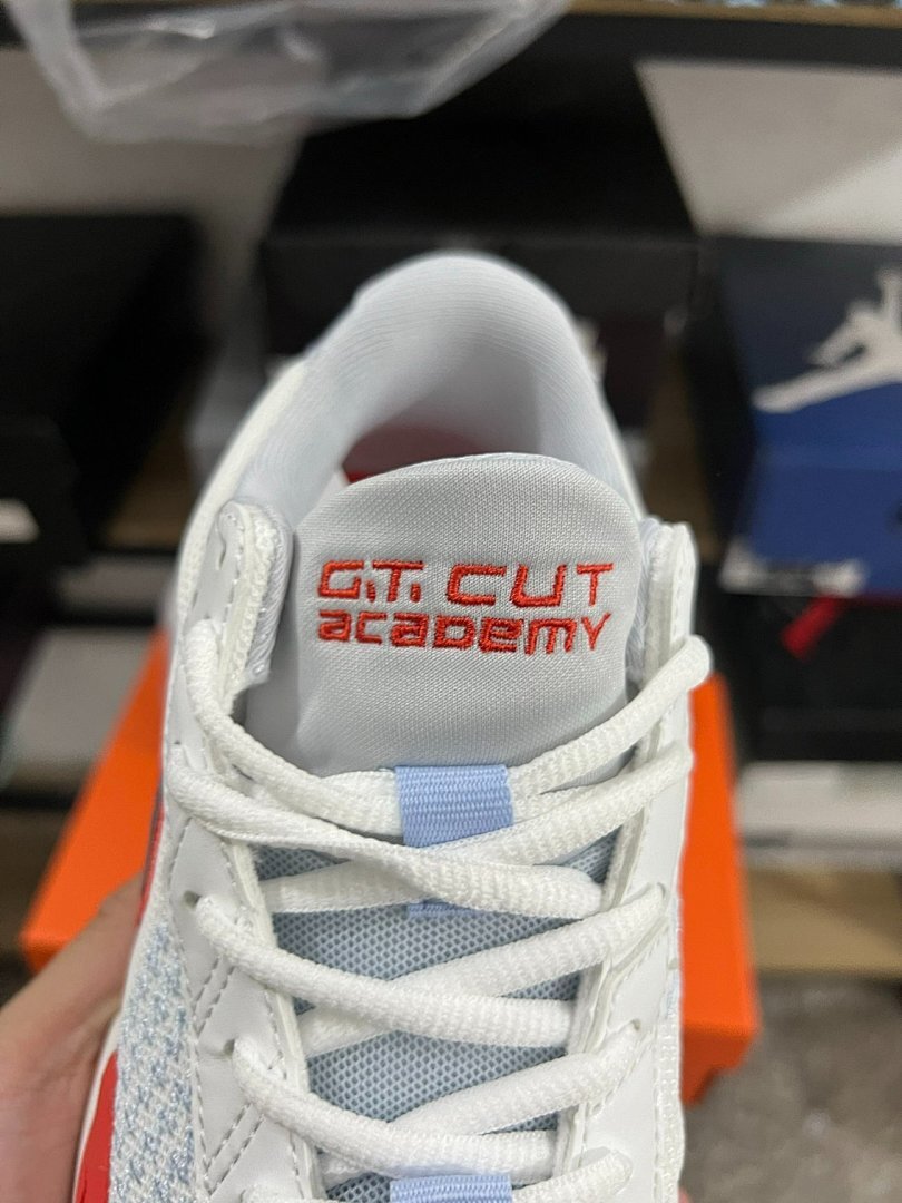 Nike GT Cut Academy Basketball Shoes Men's White University Red Metallic Silver Athletic Sneakers FJ9299-100