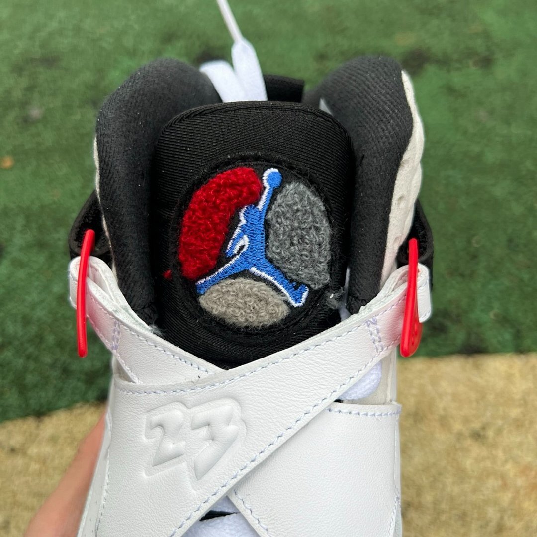 Air Jordan 8 Retro "Bugs Bunny" White True Red Black Men's Sneakers 305381-103
