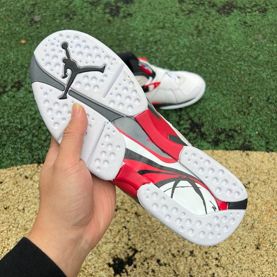 Air Jordan 8 Retro "Bugs Bunny" White True Red Black Men's Sneakers 305381-103