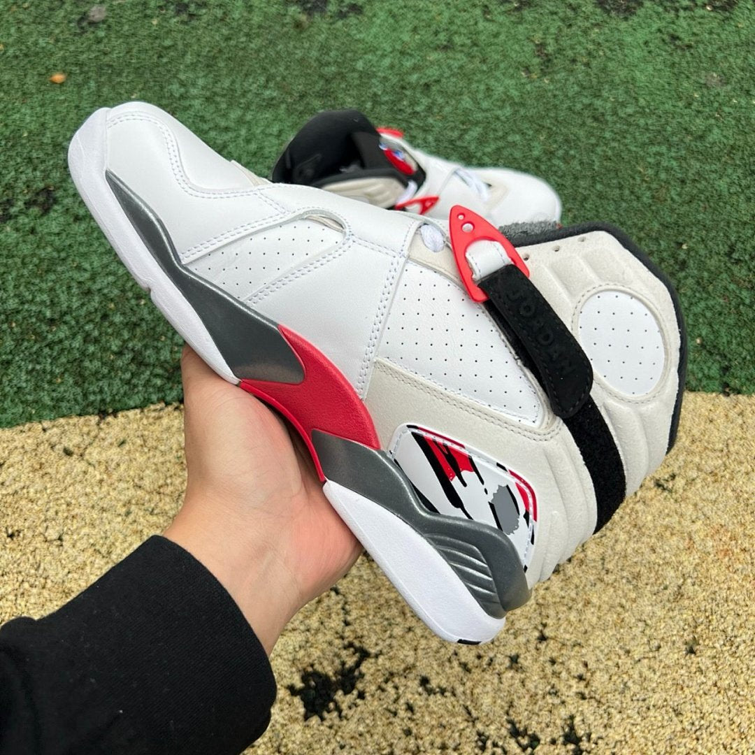 Air Jordan 8 Retro "Bugs Bunny" White True Red Black Men's Sneakers 305381-103
