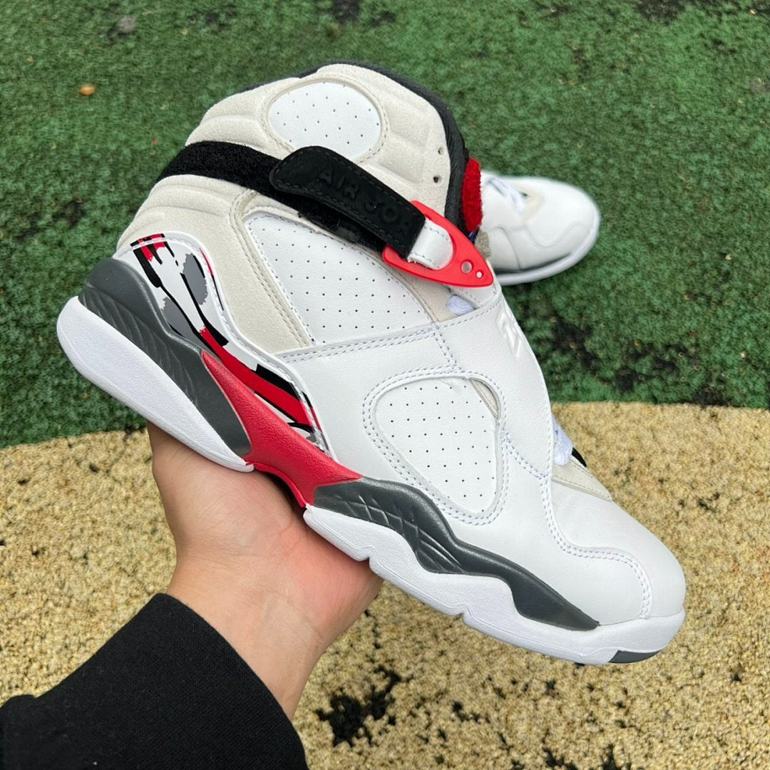 Air Jordan 8 Retro "Bugs Bunny" White True Red Black Men's Sneakers 305381-103