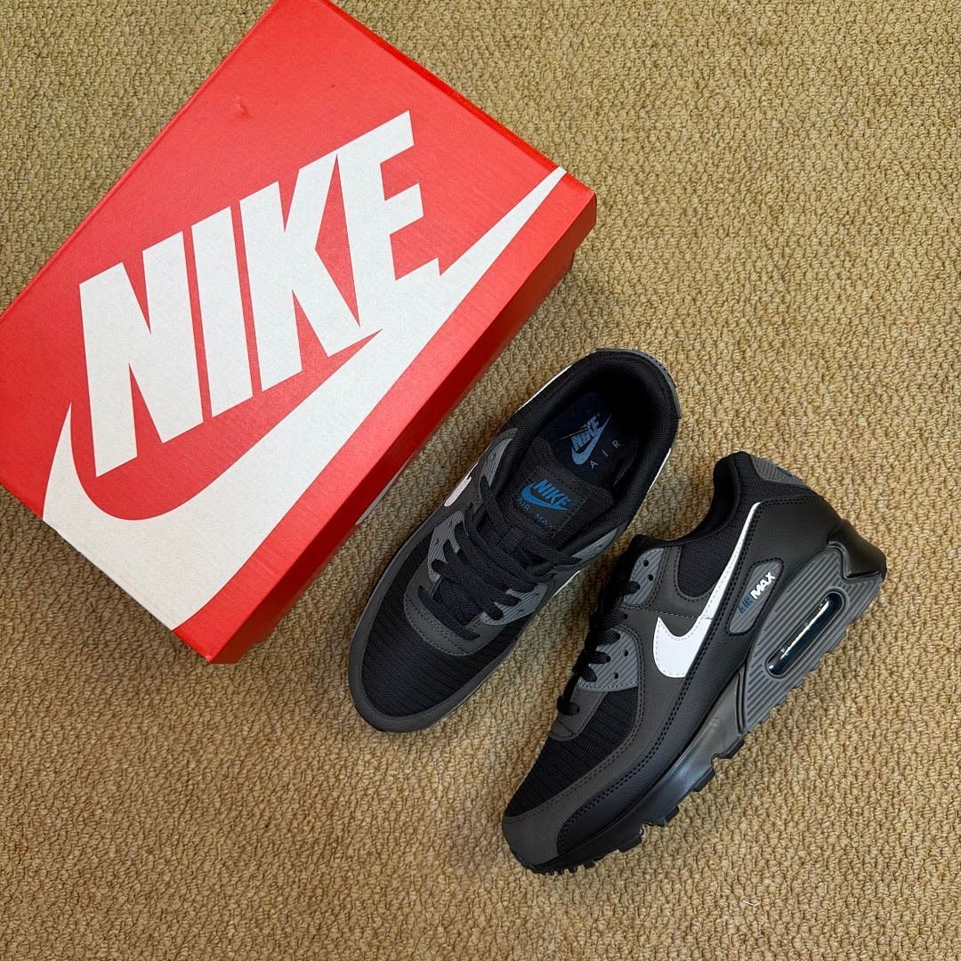 Nike Air Max 90 Black Anthracite White Grey Fog Men's Lifestyle Sneakers FD0663-001