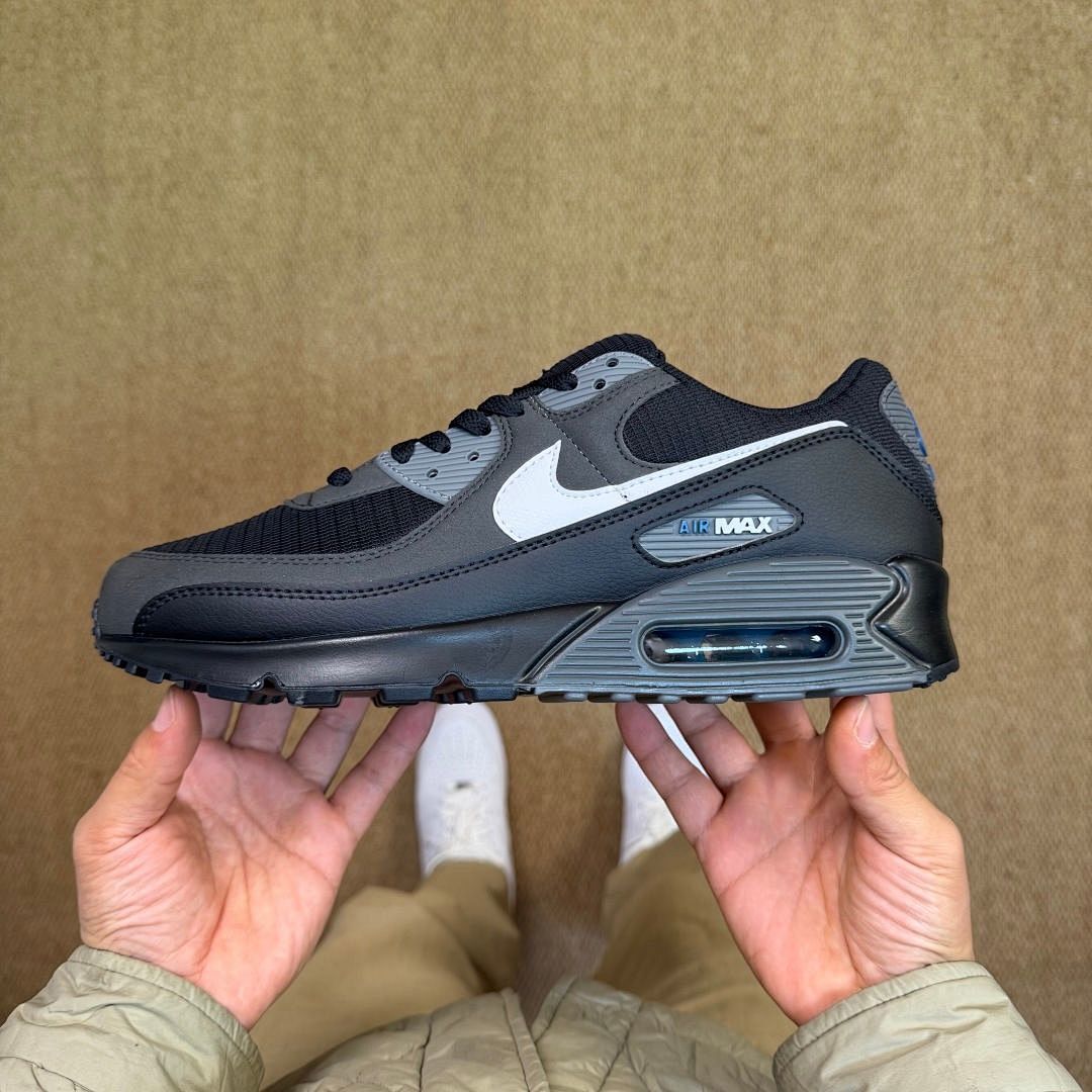 Nike Air Max 90 Black Anthracite White Grey Fog Men's Lifestyle Sneakers FD0663-001