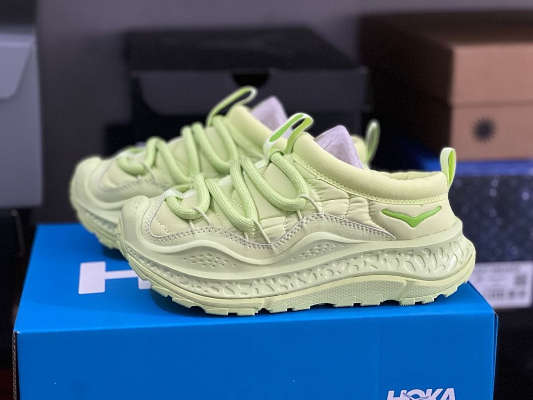Hoka Transport Celery Green Lifestyle Walking Running Shoes Sneakers for Men Women 1127112-CEGR