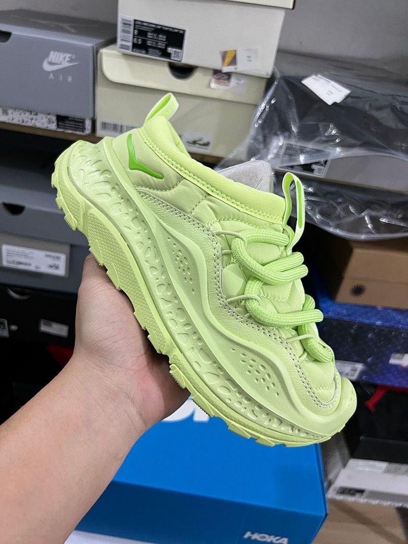 Hoka Transport Celery Green Lifestyle Walking Running Shoes Sneakers for Men Women 1127112-CEGR
