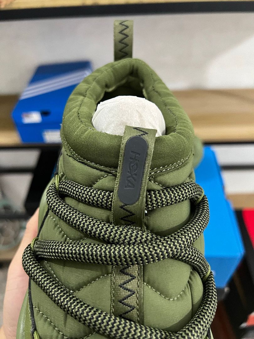 Hoka Transport Olive Green Walking Hiking Lifestyle Trail Sneakers