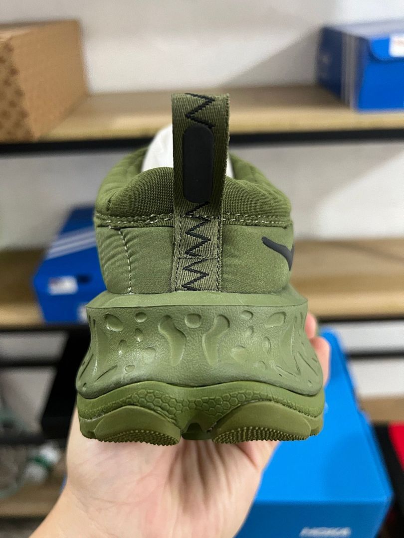 Hoka Transport Olive Green Walking Hiking Lifestyle Trail Sneakers