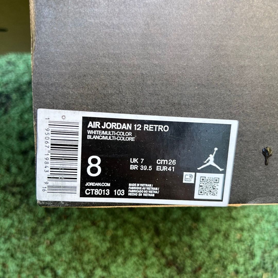 Air Jordan 12 Retro Lucky Green White Green Basketball Sneakers Men's Shoes CT8013-113