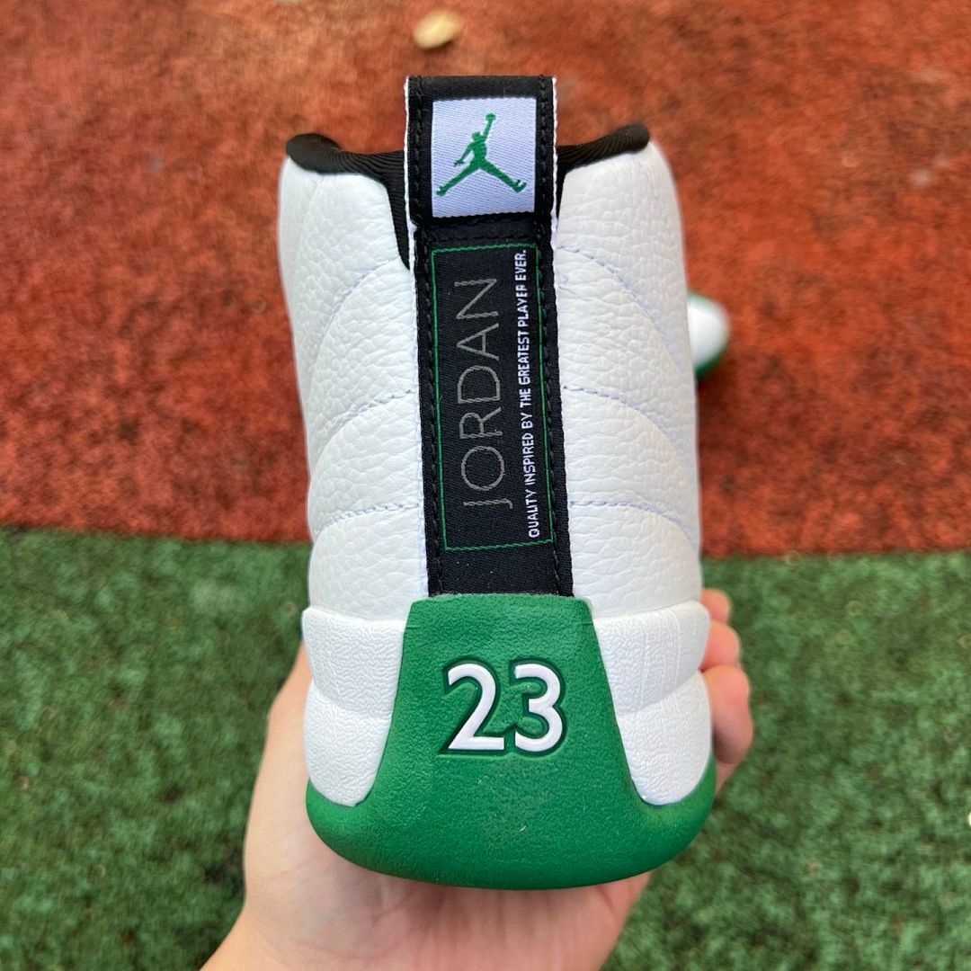 Air Jordan 12 Retro Lucky Green White Green Basketball Sneakers Men's Shoes CT8013-113