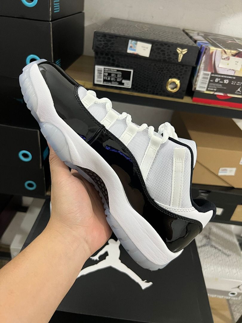 Air Jordan 11 Retro Low "Concord" Black White Men's Lifestyle Basketball Shoes 528895-153