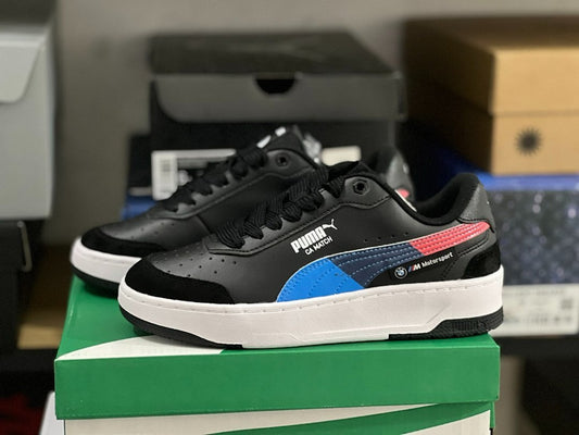 PUMA CA Match BMW M Motorsport Men's Sneakers Black White Blue Red 308072_01