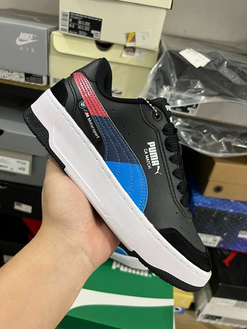 PUMA CA Match BMW M Motorsport Men's Sneakers Black White Blue Red 308072_01