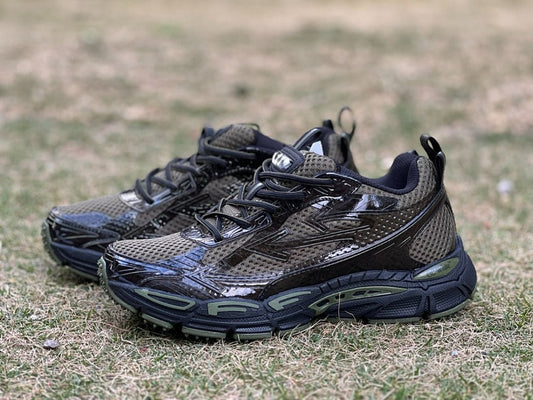 Off-White Lightning Trail Sneakers Olive Green Black