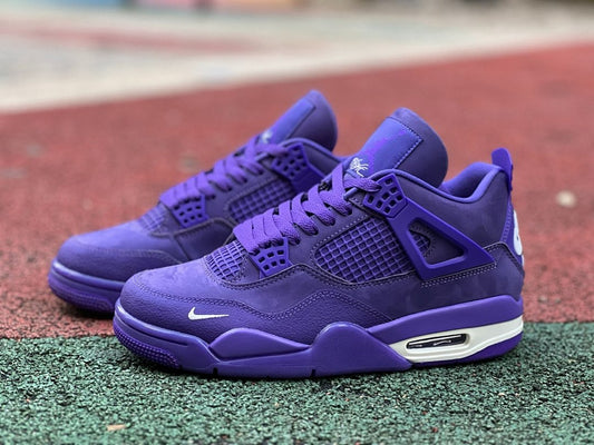 Travis Scott Air Jordan 4 Retro F&F Purple Suede Nike AJ4 Cactus Jack Exclusive Sneakers