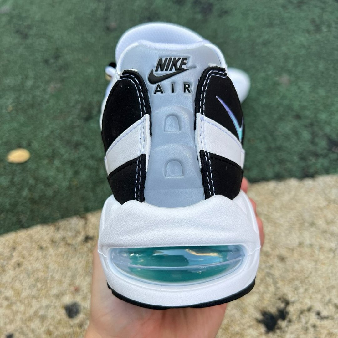 Nike Air Max 95 White Black Hyper Jade Aluminium Men's Running Shoes Sneakers Trainers AT6146-100