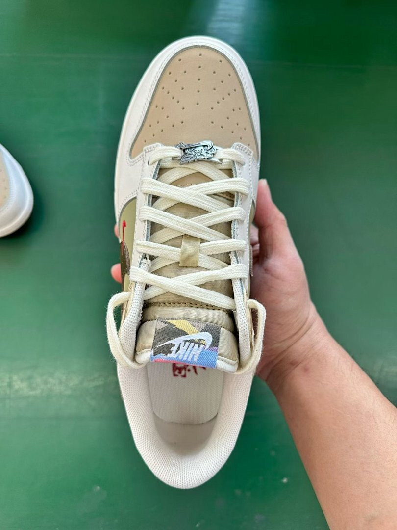 Nike Dunk Low Year of the Dragon Chunxiao FQ8824-220 Olive Green Sail Dragon Pattern Men's Women's Lifestyle Sneakers