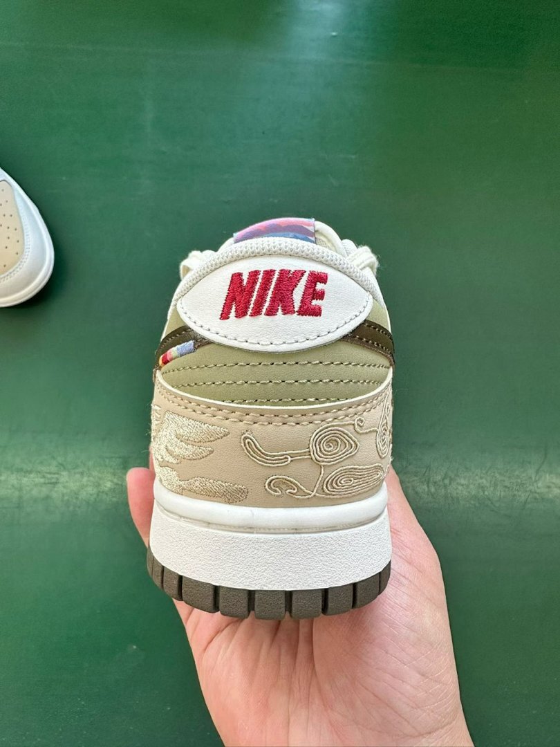 Nike Dunk Low Year of the Dragon Chunxiao FQ8824-220 Olive Green Sail Dragon Pattern Men's Women's Lifestyle Sneakers