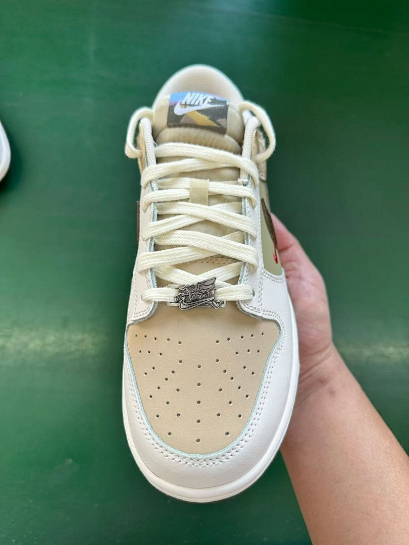 Nike Dunk Low Year of the Dragon Chunxiao FQ8824-220 Olive Green Sail Dragon Pattern Men's Women's Lifestyle Sneakers