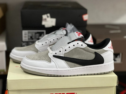 Nike Air Jordan 1 Low OG Travis Scott Cactus Jack "Wolf Grey" DD9336-001 Men's Women's Sneakers