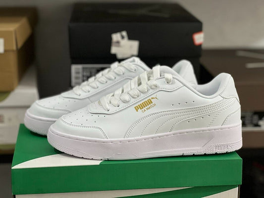 Puma CA Match White Gold 390771-01 Men's Women's Casual Lifestyle Sneakers Trainers Shoes