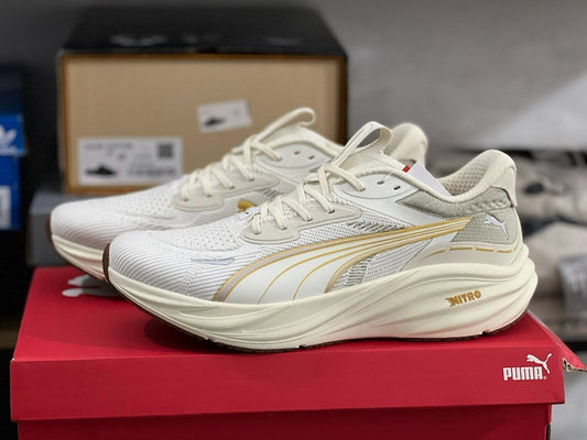 PUMA ForeverRun NITRO Running Shoes - Pristine Team Gold (377699-02) | Cushioned Performance Trainers