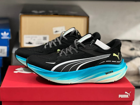 PUMA Deviate Nitro 2 Men's Running Shoes - Black / Ignite Blue (377759-01)