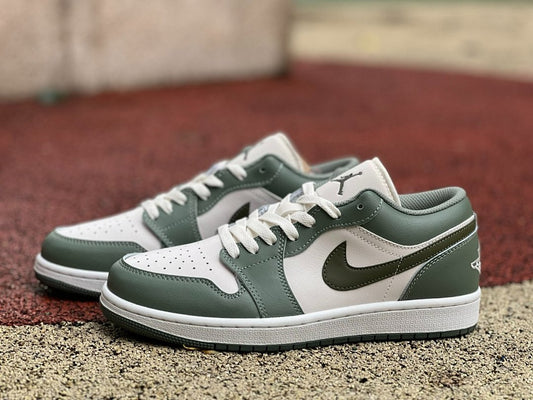 Nike Air Jordan 1 Low Vintage Green Sail Dark Green Olive Sneakers Shoes DJ0341-100