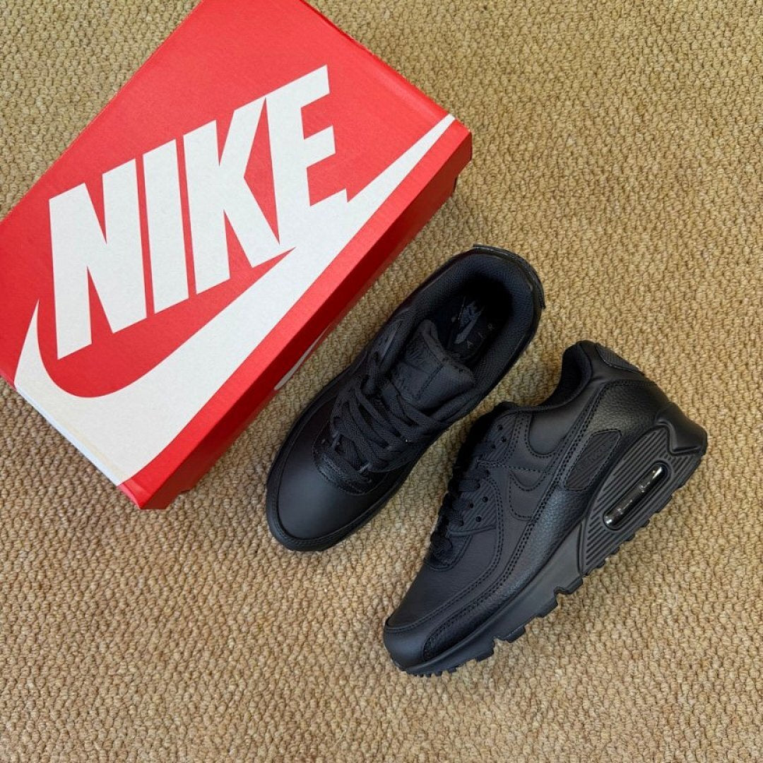 Nike Air Max 90 LTR Triple Black Leather Men's Shoes Sneakers CT1028-001