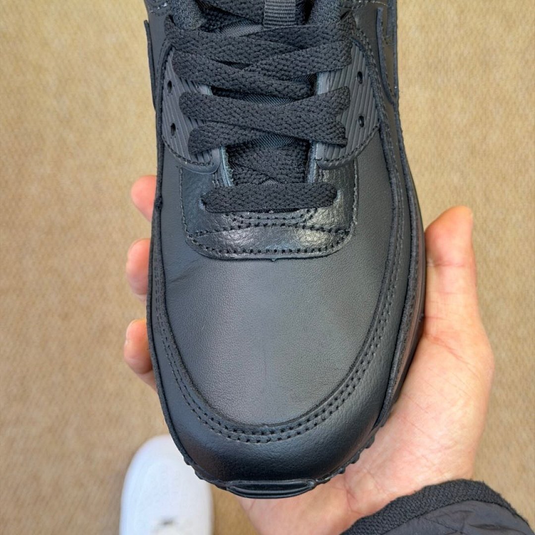 Nike Air Max 90 LTR Triple Black Leather Men's Shoes Sneakers CT1028-001