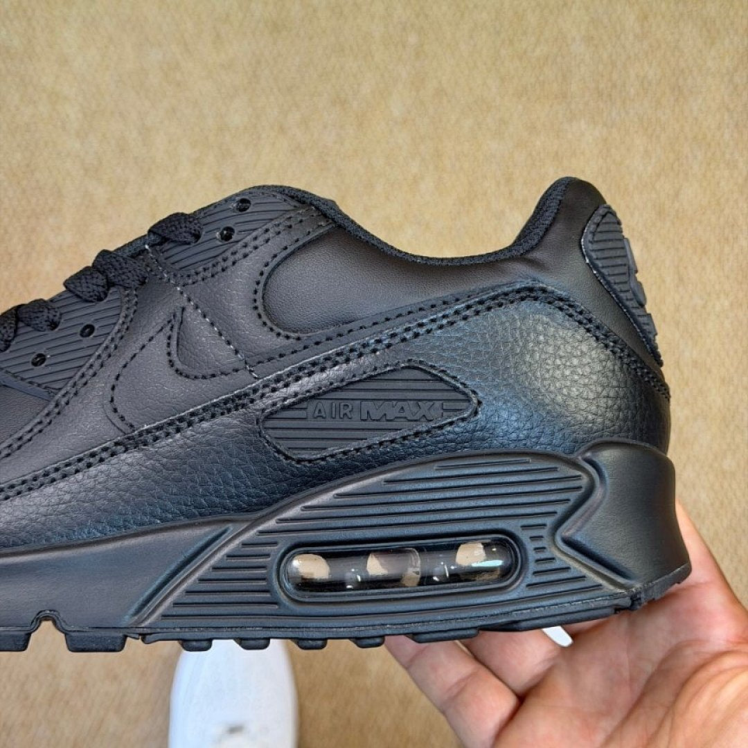 Nike Air Max 90 LTR Triple Black Leather Men's Shoes Sneakers CT1028-001