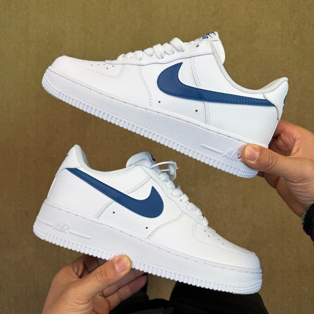 Nike Air Force 1 '07 Low White Royal Blue Sneakers DM0576-100 Men's Women's Casual Trainers AF1