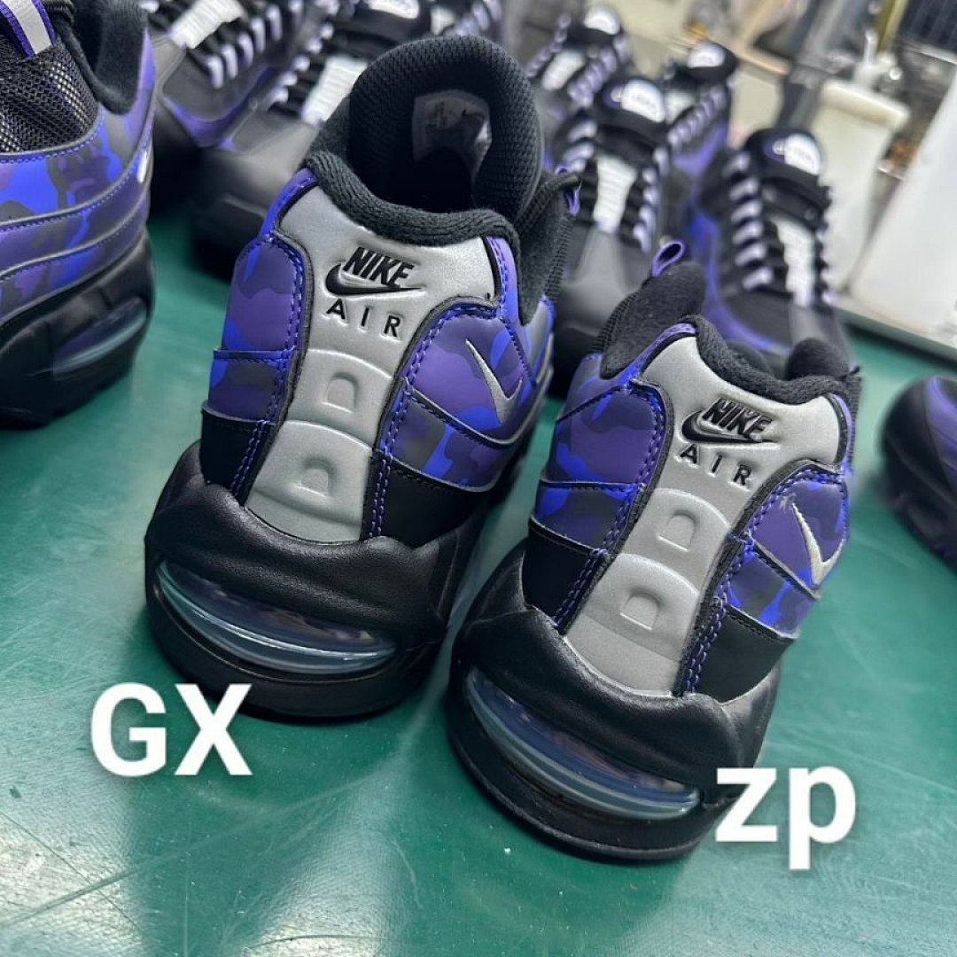 Nike Air Max 95 Black Blue Purple Camouflage Men's Sneakers