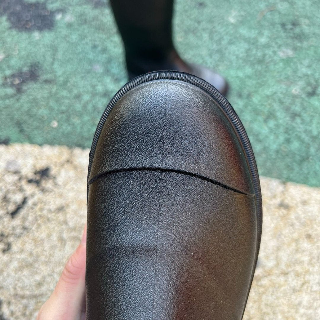 Celine Boots in Rubber with Celine Signature Black Women's Tall Rain Boots Wellies