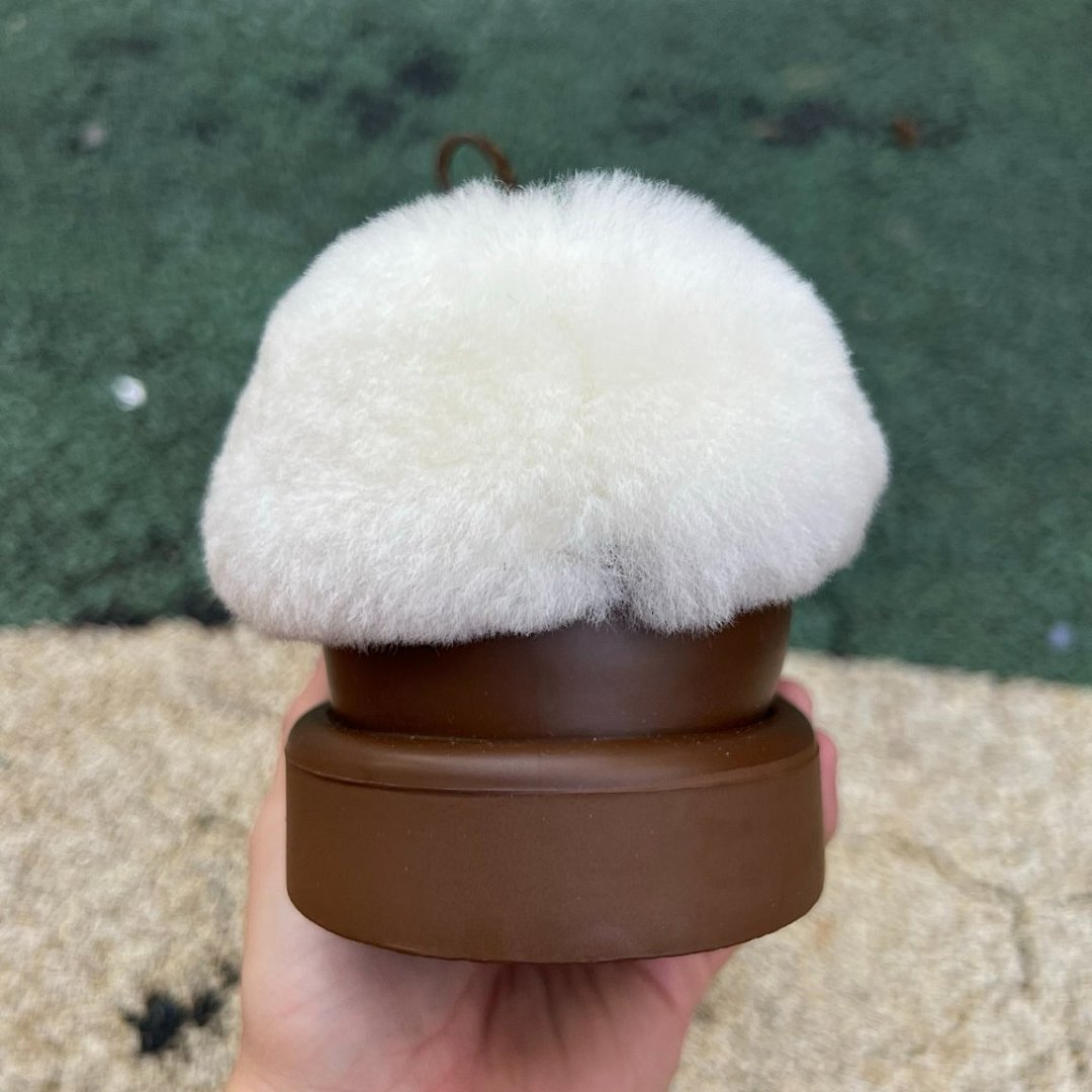 Louis Vuitton Pillow Comfort Flat Mules Brown Cognac Suede Shearling Fur-Lined Moccasins Winter Slippers 1A9C8D