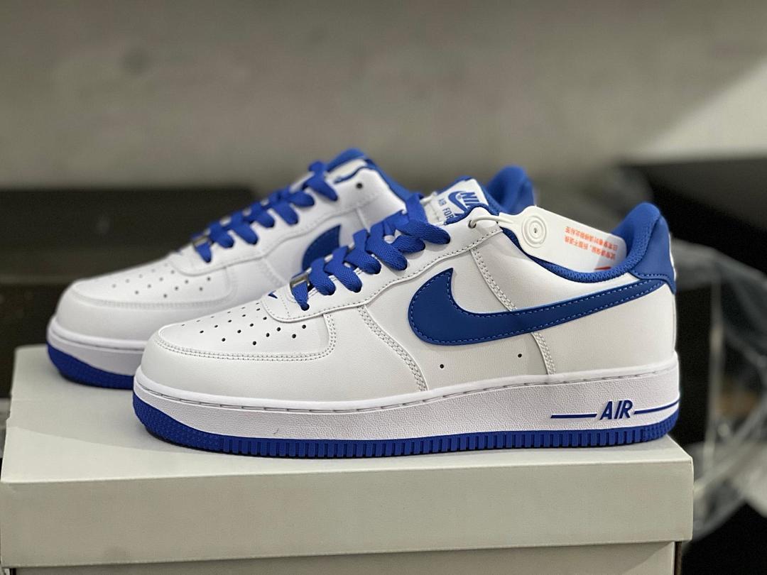 Nike Air Force 1 '07 Low White Game Royal FJ4170-100 Classic Sneakers Men's Women's Blue White AF1 Shoes