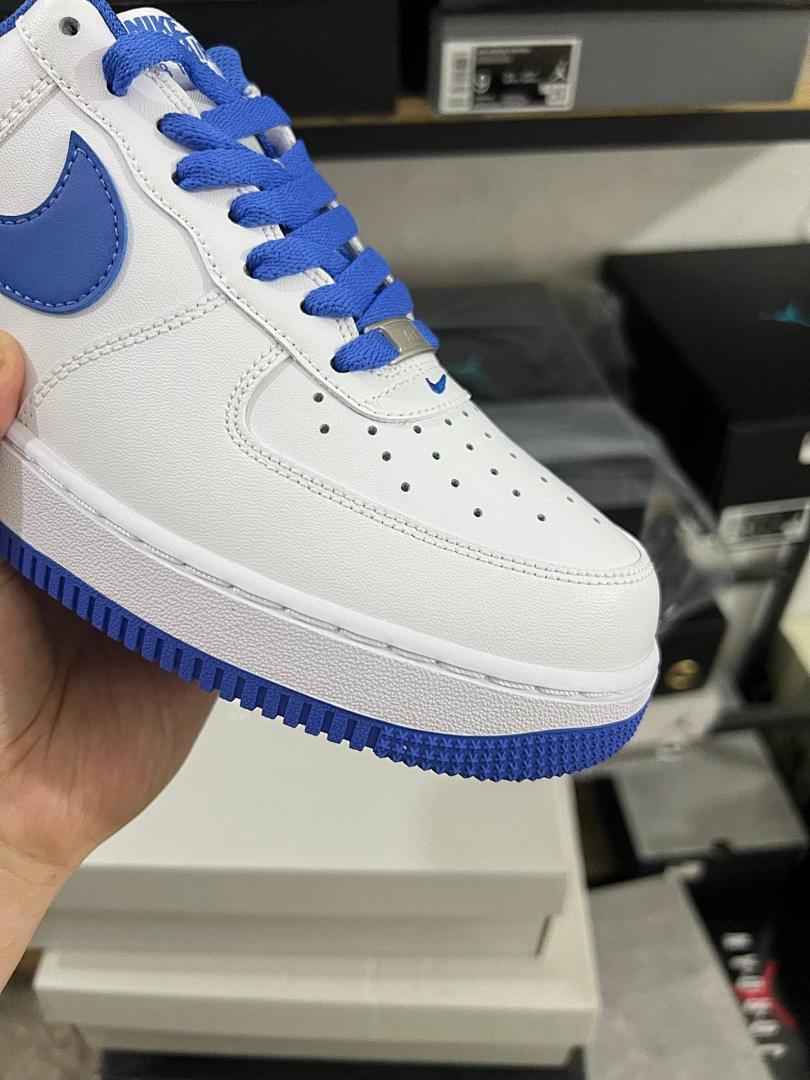 Nike Air Force 1 '07 Low White Game Royal FJ4170-100 Classic Sneakers Men's Women's Blue White AF1 Shoes
