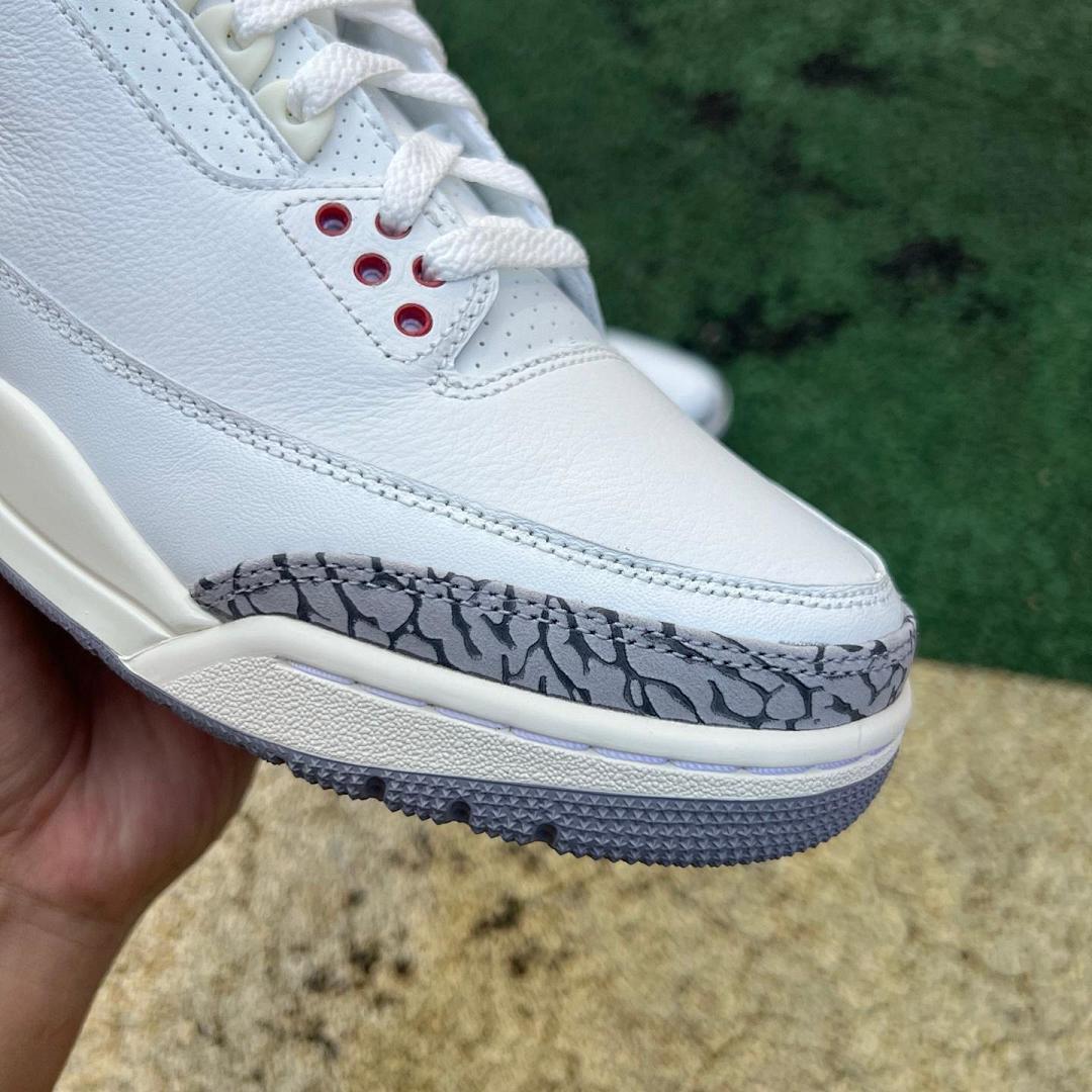 Nike Air Jordan 3 Retro 'White Cement Reimagined' Men's Shoes - White Fire Red Cement Grey Black Elephant Print Sneakers DN3707-100