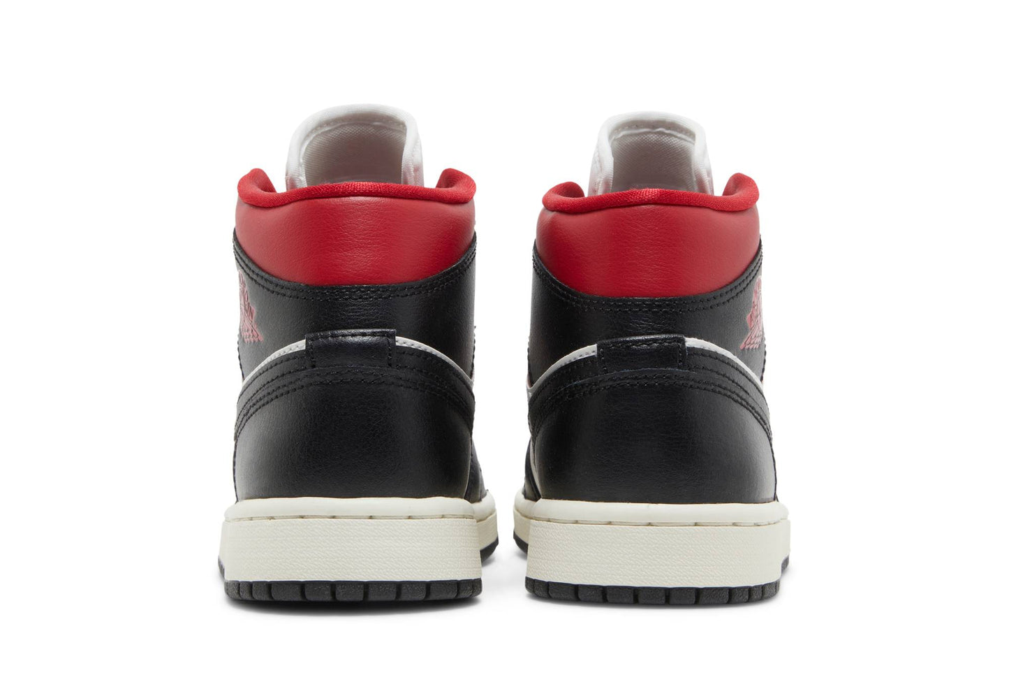 ( Women ) Air Jordan 1 Mid ‘Black Sail Gym Red’ BQ6472-061