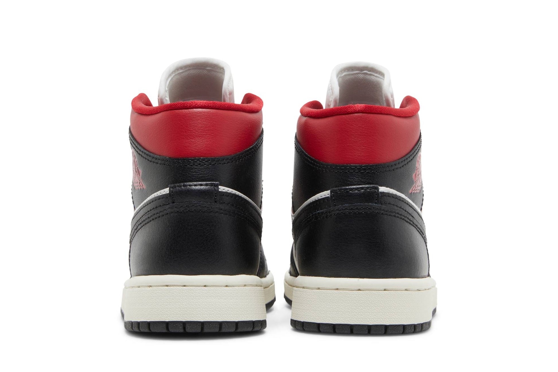 ( Women ) Air Jordan 1 Mid ‘Black Sail Gym Red’ BQ6472-061