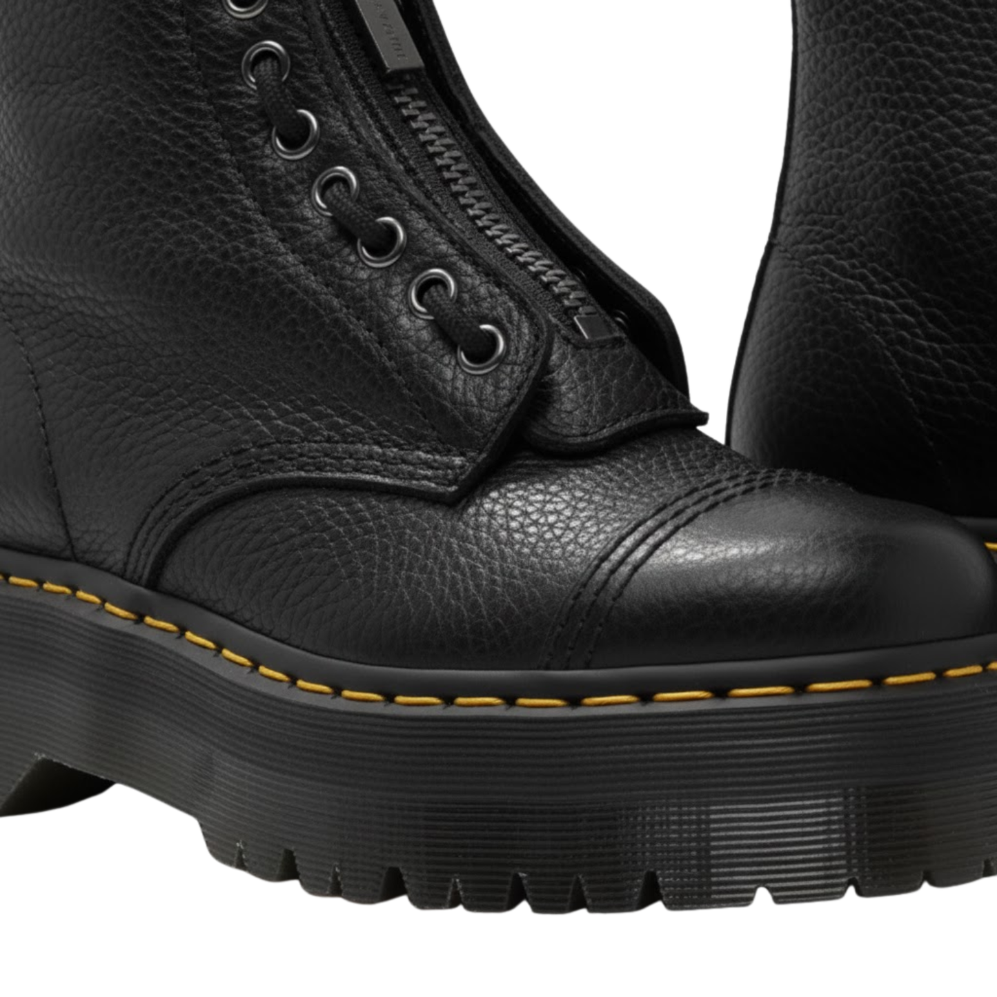Blotcha Women's Black Genuine Leather Platform Boots