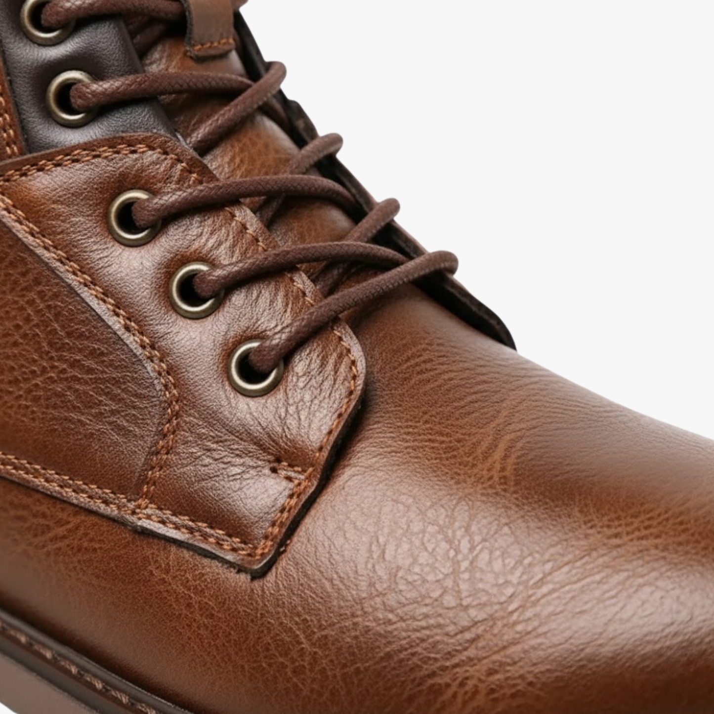 Blotcha Men's Leather Ankle Boots High Top Outdoor Casual Work Combat Shoes