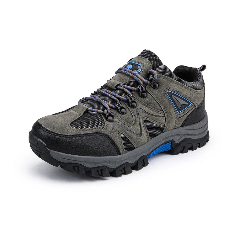Blotcha Men's Orthopedic Hiking Shoes - Green Waterproof Suede Leather with Arch Support