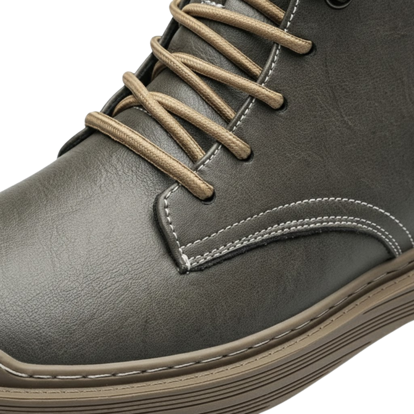 Blotcha Men's Leather Chelsea Ankle Boots Lace-Up Elevator Sneakers