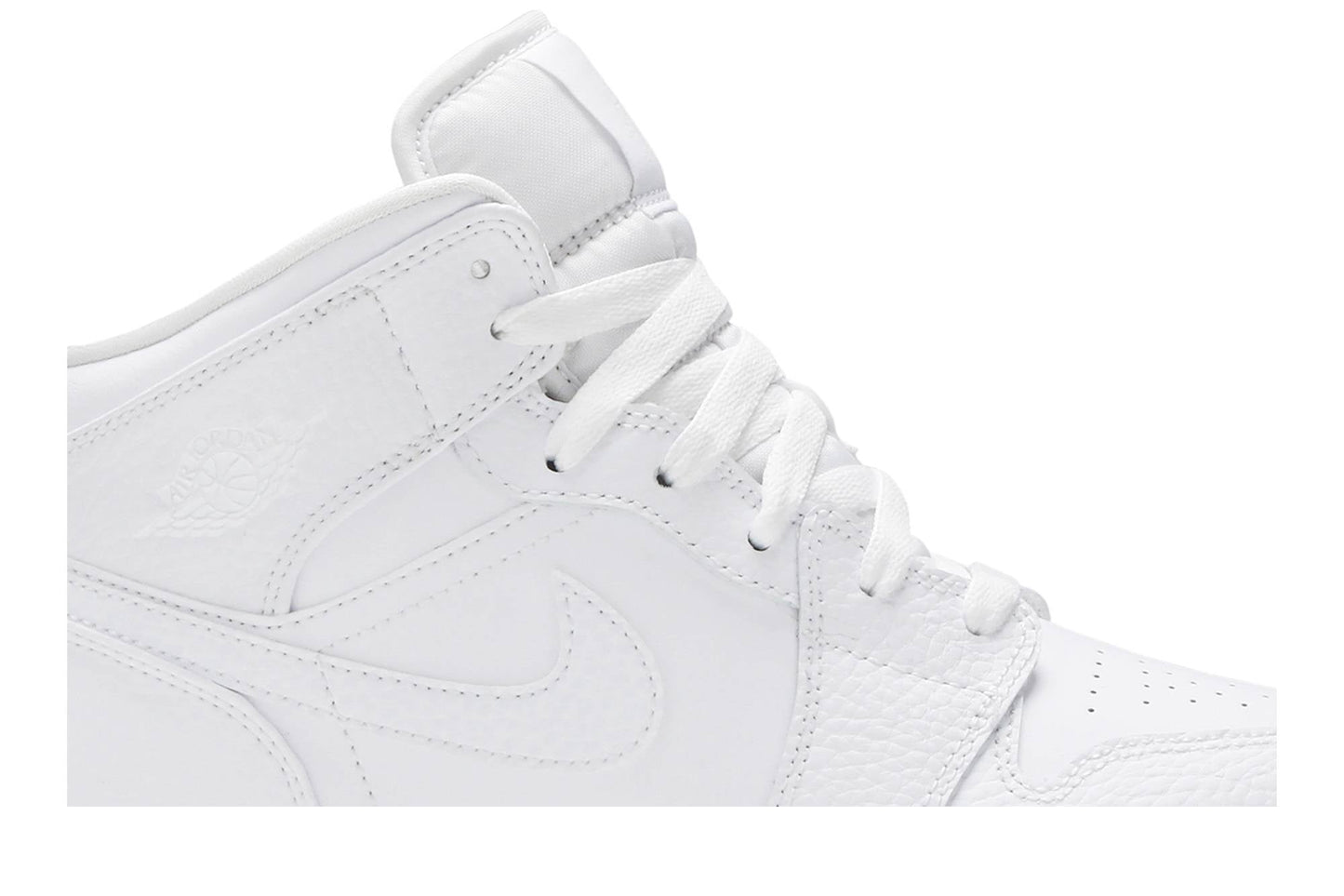 ( Grade School ) Air Jordan 1 Mid ‘Triple White’ 554725-130