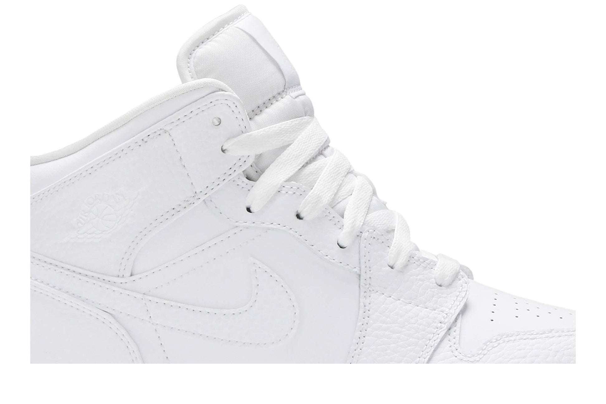 ( Grade School ) Air Jordan 1 Mid ‘Triple White’ 554725-130