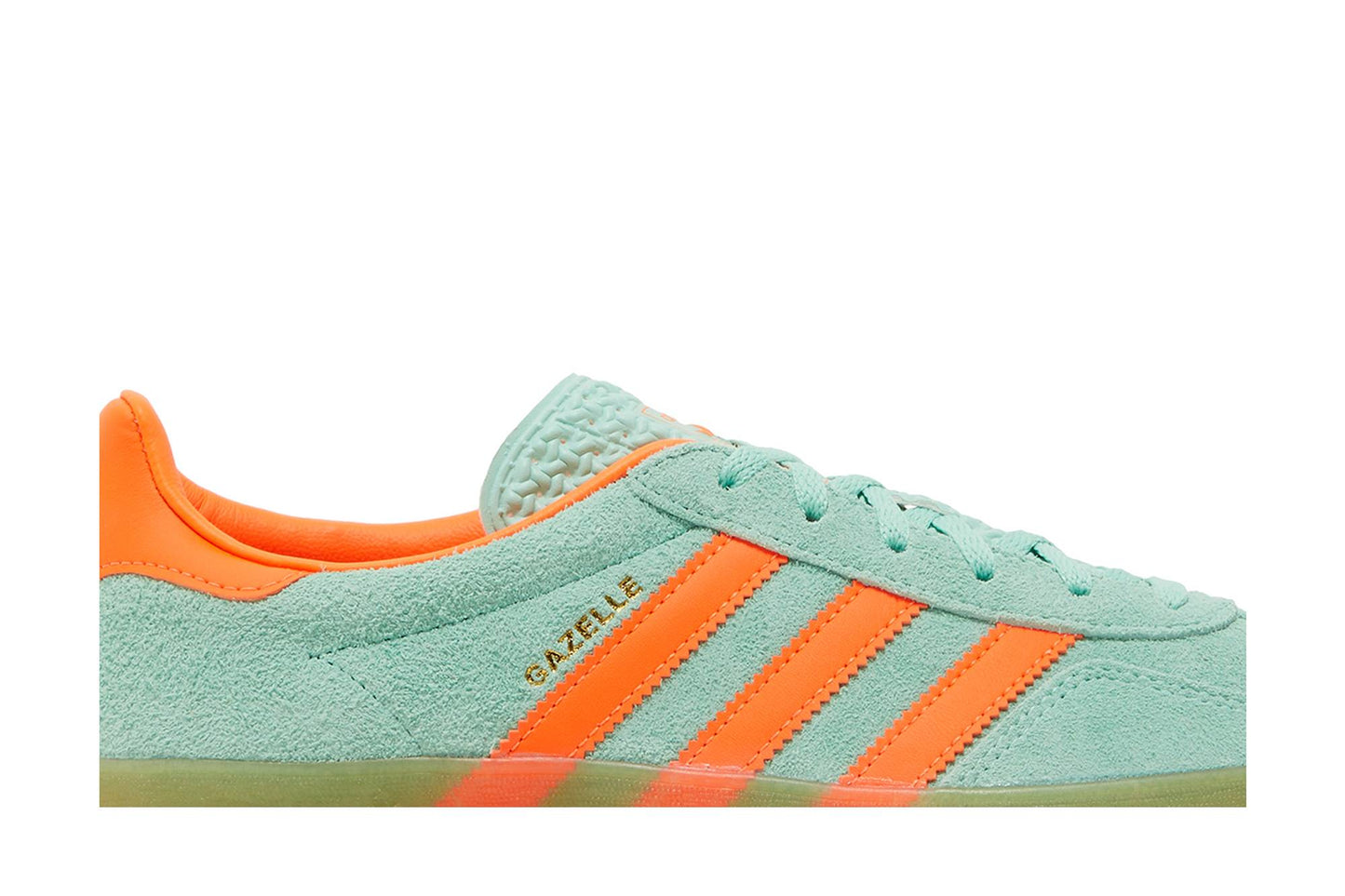 ( Women ) Adidas Gazelle Indoor ‘Pulse Mint Solar Orange’ HQ8714