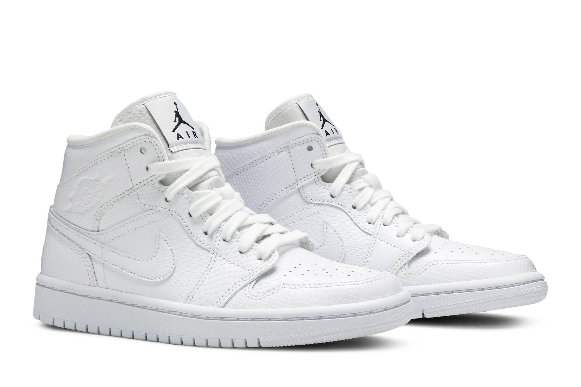 ( Women ) Air Jordan 1 Mid ‘White Snakeskin’ BQ6472-110